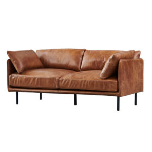 Contemporary 72" Leather Sofa