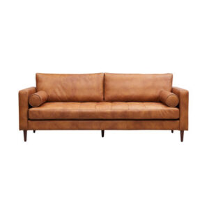 Contemporary 85" Leather Sofa