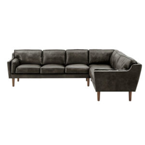 Hewett 114" Wide Genuine Leather Right Hand Facing Corner Sectional
