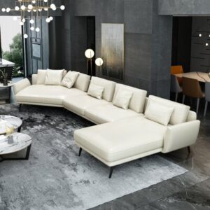 Purvis 174" Wide Genuine Leather Corner Sectional