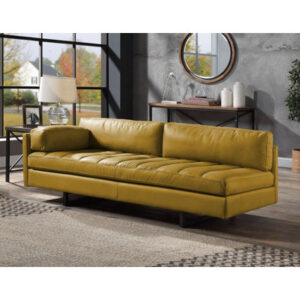 73.6" Genuine Leather Square Arm Sofa