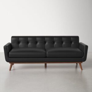 Adamson 88" Genuine Leather Square Arm Sofa