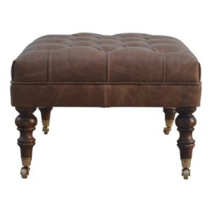 Corie Leather Cocktail Ottoman