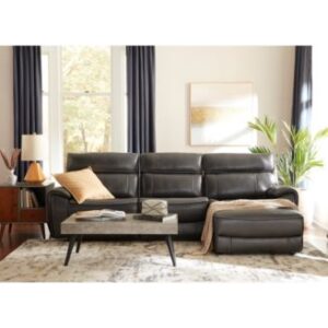 Hutchenson Zero Gravity Leather Sectional Collection Created For Macys
