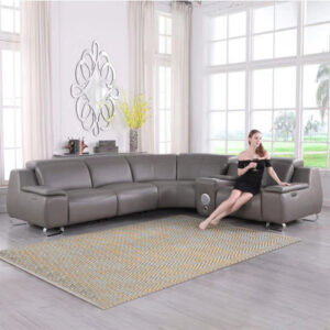 Jalie 5 - Piece Leather Sectional