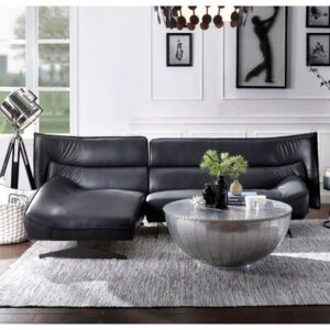 Junzosuzuki 113" Wide Genuine Leather Left Hand Facing Sofa & Chaise