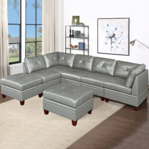 Khal 7 - Piece Leather Sectional