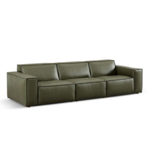Kylan 110.24'' Genuine Leather Square Arm Modular Sofa