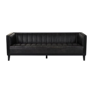 Yurianna Modern Upholstered Leather 89'' Square Arm Sofa