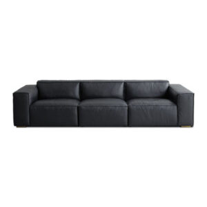 109.84'' Genuine Leather Square Arm Modular Sofa
