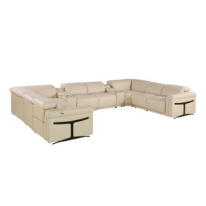 1126 10 - Piece Leather Sectional