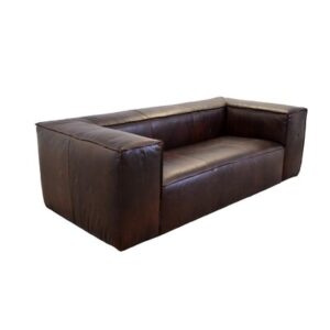 Albrey 97" Genuine Leather Square Arm Sofa