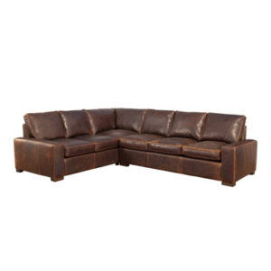 Alcaria 129" Wide Genuine Leather Right Hand Facing Corner Sectional