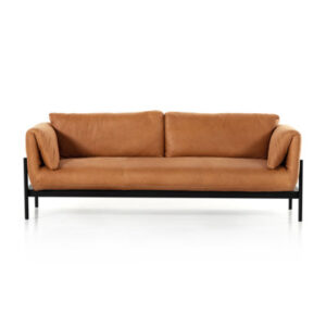 Almand 88.5'' Genuine Leather Pillow Top Arm Sofa