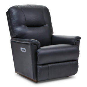 Aries Power Leather Match Rocking Recliner with Power Headrest and Lumbar