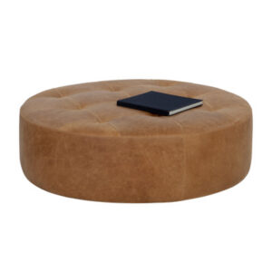 Berrien Nilda Ottoman - Camel Leather