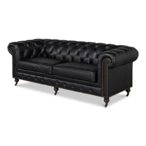 Club Room 89" Leather Sofa