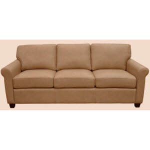Farangiz 85" Genuine Leather Rolled Sofa