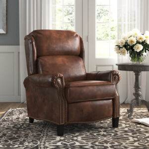 Foxton 35" Wide Genuine Leather Manual Club Recliner