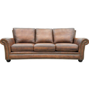 Jhovanny 95" Genuine Leather Rolled Sofa