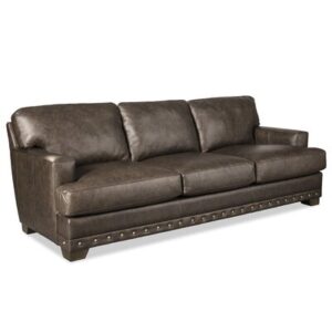 Joceline 100" Genuine Leather Square Arm Sofa