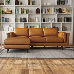 Kasi Top Genuine Leather Chaise Sectional
