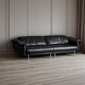 Leather Match 100.78'' Sofa