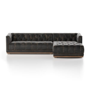 Leela 108.5" Wide Genuine Leather Sofa & Chaise