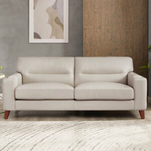 Marzavion Top Grain Leather Sofa Couch, 84", Black