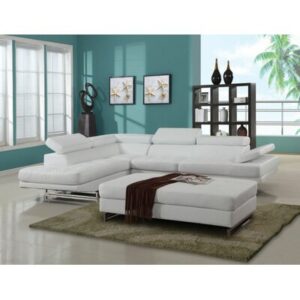 Piedra Leather L Shaped Two Piece Corner Sectional