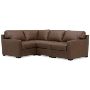 Radley 101" 4-Pc. Leather Corner Sectional, Created for Macy's - Navy