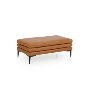 Rica 46" Genuine Leather Rectangle Standard Ottoman