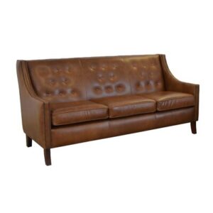 Skaiste 76" Genuine Leather Square Arm Sofa