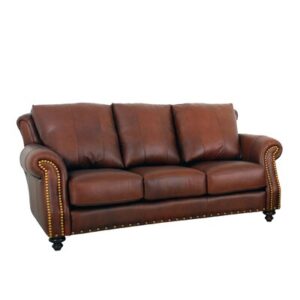 Stillmann 89" Genuine Leather Rolled Arm Sofa