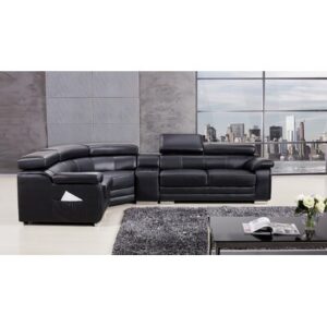 Backsten 126" Wide Genuine Leather Modular Corner Sectional