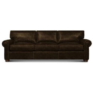 Bordeaux 108" Genuine Leather Rolled Arm Sofa