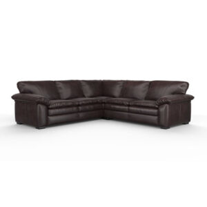 Boulder Deeper and Wider 2x2 100% Full Top Grain Leather Sectional