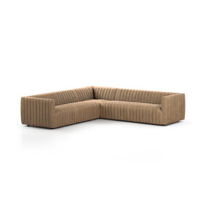 Brandt 105.5" Wide Genuine Leather Symmetrical Corner Sectional