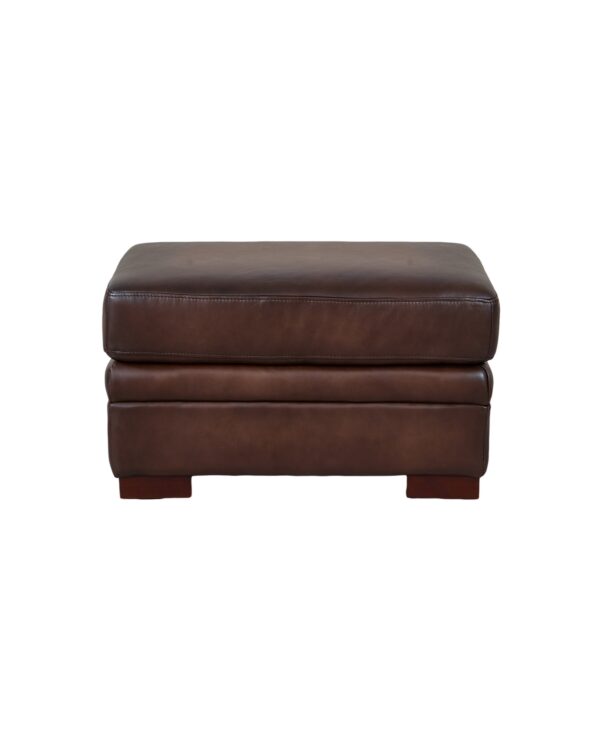 Brookfield 30" Top Grain Leather Ottoman - Caramel Brown