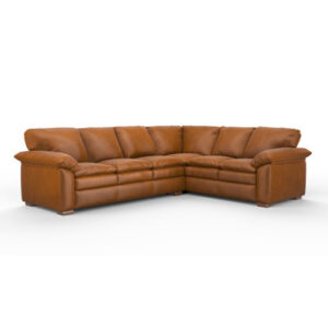 Capri 3x2 100% Full Top Grain Leather Sectional