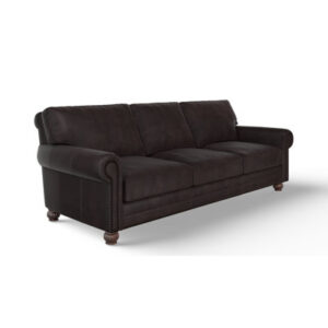 Charleston 112" Deeper and Wider 100% Full Top Grain Leather Sofa