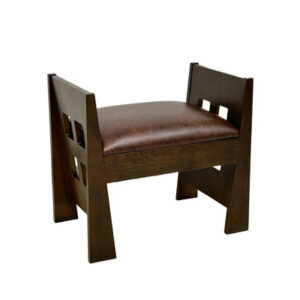 Jareli Leather Ottoman
