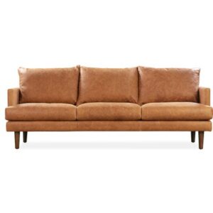 Jeffrey 88" Full-Grain Genuine Italian Leather Sofa