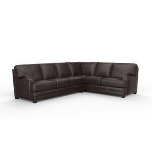 Lanier 3x2 100% Full Top Grain Leather Sectional
