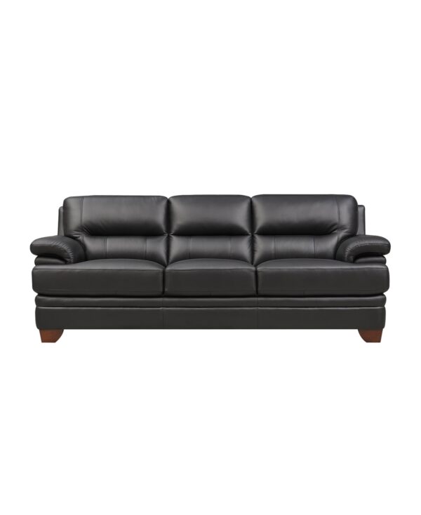 Luxor 88" Top Grain Leather Sofa - Black