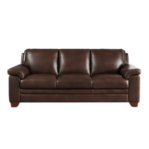 Magnum 84" Top Grain Leather Sofa - Chestnut Brown