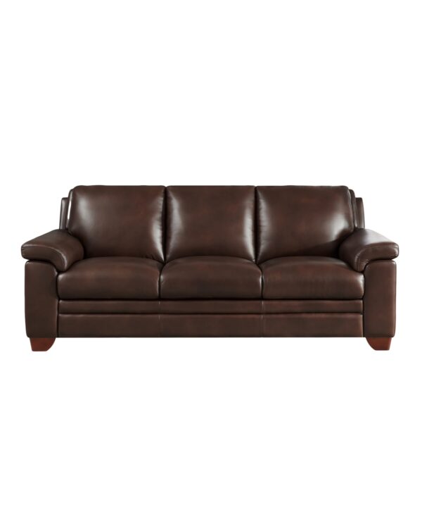 Magnum 84" Top Grain Leather Sofa - Chestnut Brown