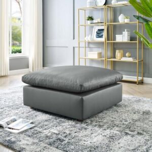 Modway Commix Down Filled Overstuffed Vegan Leather Ottoman