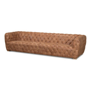 Morey 112" Genuine Leather Tuxedo Arm Sofa