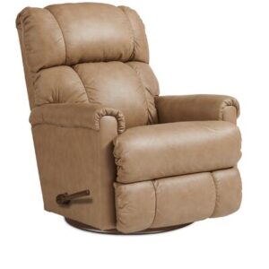 Pinnacle Leather Match Manual Swivel Gliding Recliner